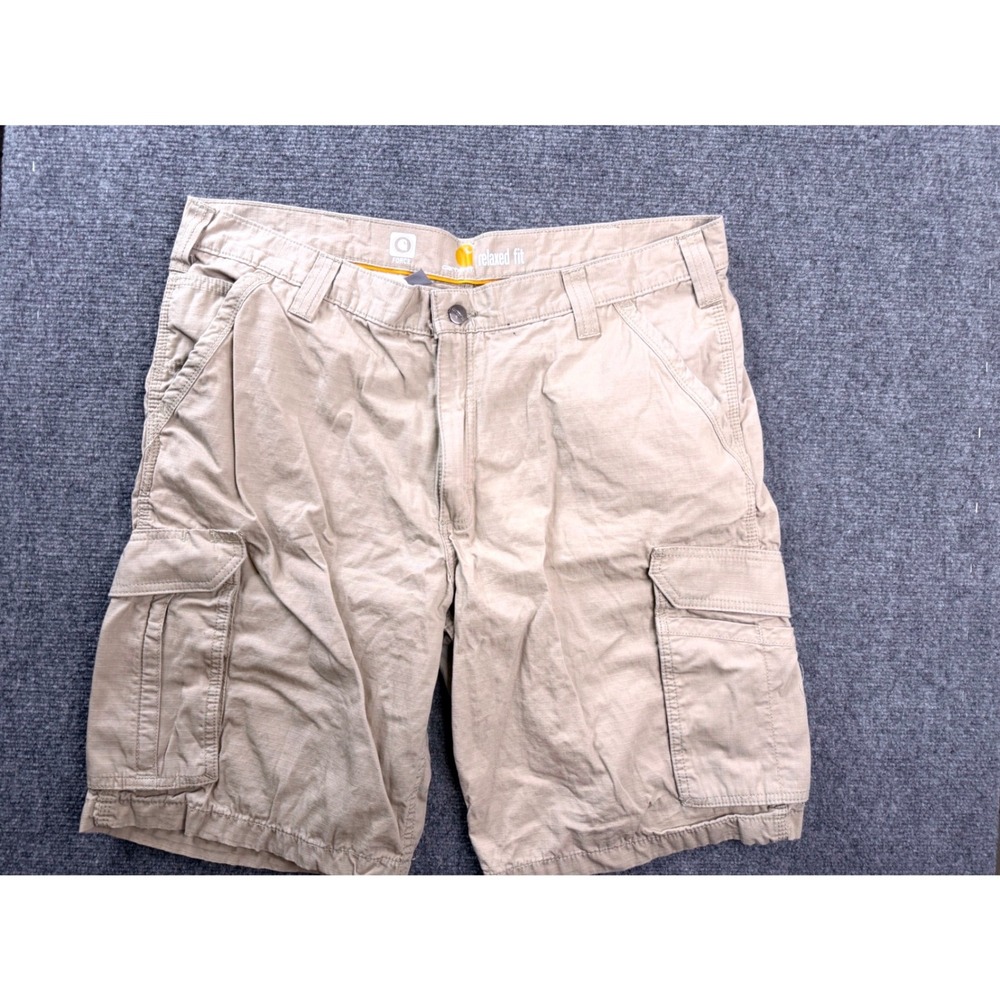 Carhartt Force Mens 38 Tan Ripstop Cargo Shorts Relaxed Fit Workwear 101168-232